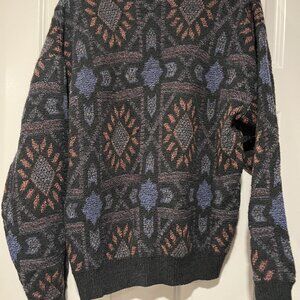 Jantzen Vintage 90s Patterned Grandpa Sweater- Unisex Size Medium